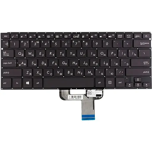Клавіатура для ноутбука ASUS Zenbook RX410U чорна, без фрейму, підсвітка