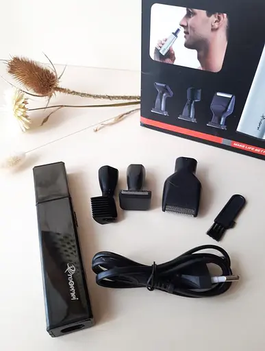 Тример для стрижки волосся носа вух брів Gemei GM 3116 4 в 1 машинка для видалення волосся на обличчі - фото 6