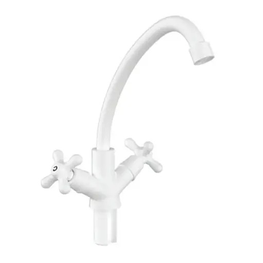 Смеситель для кухни Plamix AMAX-271 white PM0697, Белый - фото 1