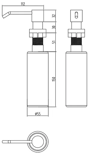 Бронзовий дозатор для миючих Nett DBr-300 - фото 3