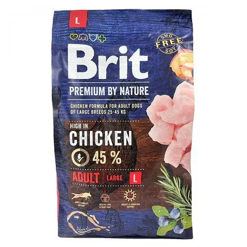 Сухой корм Brit Premium Dog Adult L для взрослых собак крупных пород, с курицей, 3 кг - фото 7