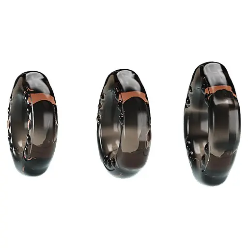 Набор эрекционных колец Baile Cock ring Yvonne Set 3 шт. чёрный - фото 4