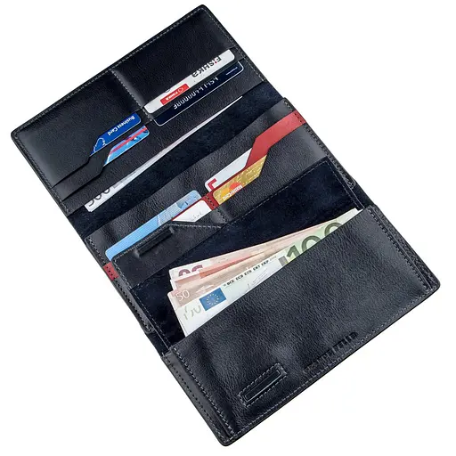 Женский кожаный кошелек-клатч Grande Pelle 10х20х3 см acs0015909 - фото 4