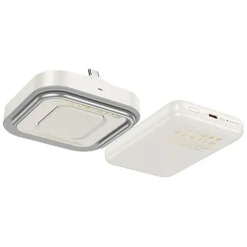 Бездротовий ЗП HOCO CQ16 Astute 4-in-1 power bank+desktop charger+watch charger 10000mAh молочно-білий - фото 1