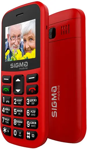 Кнопочный телефон Sigma mobile Comfort 50 Easy (CF115) Type-C красный - фото 5