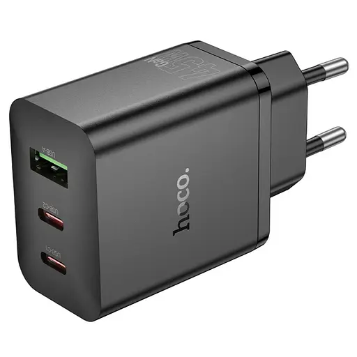 Мережевий зарядний пристрій Hoco N50 USB/2 Type-C PD 45W чорний - фото 1