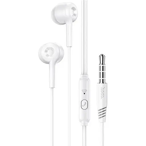 Проводные наушники Hoco M82 La musique universal earphones with mic, 3.5mm, 1.2m, white