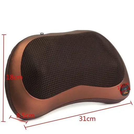 Массажер подушка с вибрацией для дома и машины Massage Pillow UKC QY-8028 с подогревом для спины - фото 4