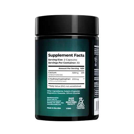 Амінокислота Elicore Labs 5-HTP 200 mg, 60 капсул для покращення сну - фото 3