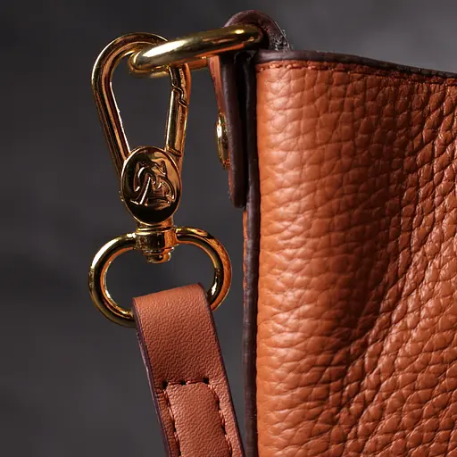 Женская сумка Vintage с отдельной косметичкой внутри из натуральной кожи 22х18х12 см sum0029032 - фото 10