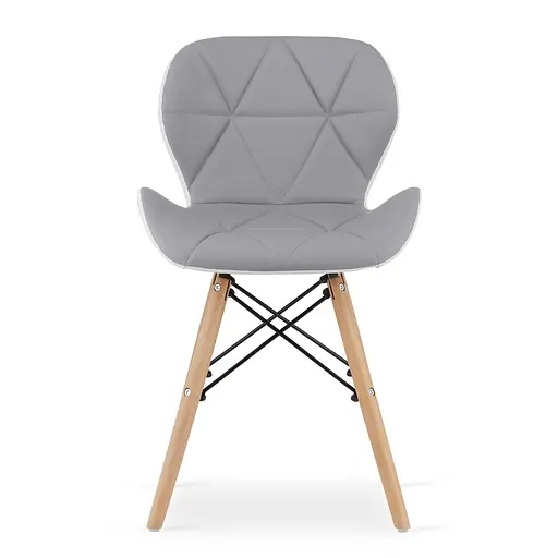 Кресло Leobert Lago White-Gray (эко-кожа) - фото 2