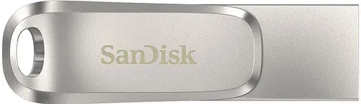 SanDisk Накопичувач 64GB USB 3.1 Type-A + Type-C Dual Drive Luxe Срібний - фото 1