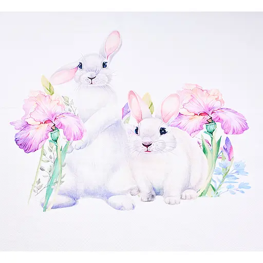 Скатерть Alba ceramics Кролик в цветах 140х220 см (796-014) - фото 2