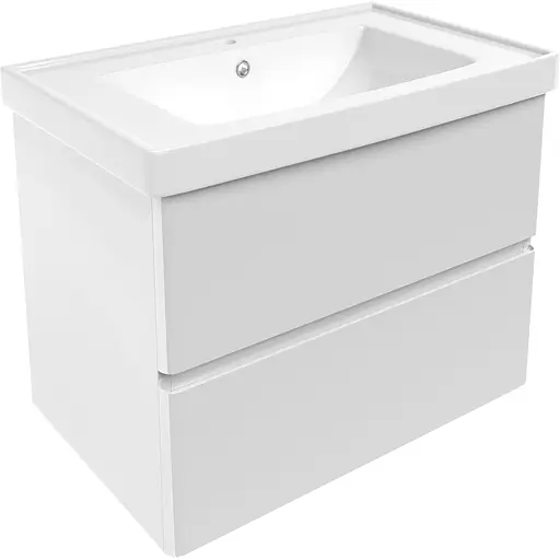 Тумба з умивальником Volle Oliva 80 см 15-45-81 Білий - фото 1