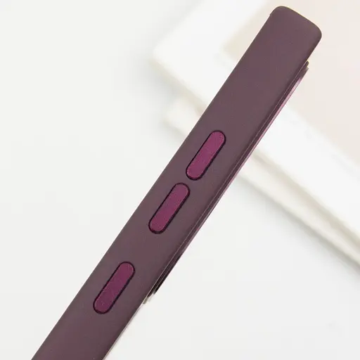 TPU чехол Epik Bonbon Metal Style with MagSafe для Samsung Galaxy S24 Ultra Бордовый / Plum - фото 5