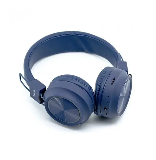 Бездротові накладні навушники Hoco Promise W25, BT5.0, MicroSD, AUX, 300mAh, 12h, blue - фото 4