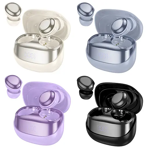 Бездротові навушники HOCO EW200 Elegant true wireless sleep BT headset Milky White - фото 5