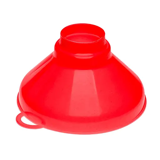 Воронка (лейка) Ø 15,5 см пластиковая с широким горлом на банку, Kitchette Красный 85154 - фото 1