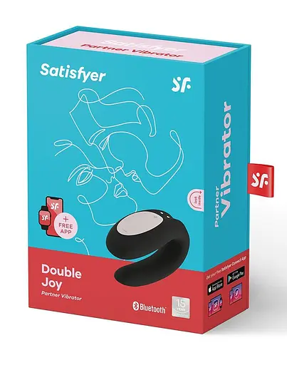 Вібратор для пар Satisfyer Double Joy 9 см чорний - фото 8