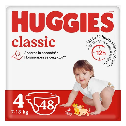 Підгузки Huggies Classic (4), 48 шт. - фото 1