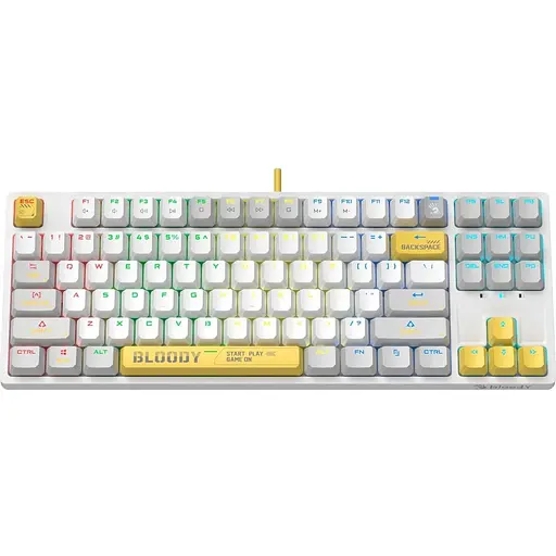 Клавиатура Bloody A4Tech S87 BLMS Red Plus Switch Energy White (S87 Energy White) (S87 (Energy White)) - фото 6