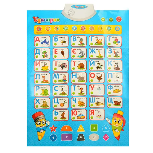 Дитячий розвиваючий плакат, 7031 UA, озвучений українською мовою
