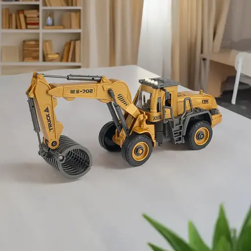 Машинка-конструктор Otamanko Автоконструктор Погрузчик вилочный/с грейфером для древесины 2 в 1 - фото 8