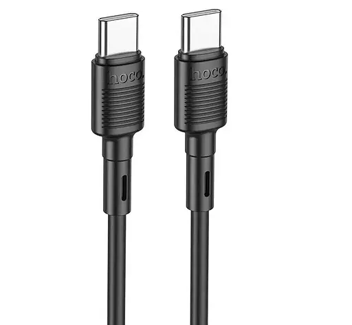 Кабель Hoco X83 Type-C to Type-C Victory 60W charging data cable Чорний - фото 2