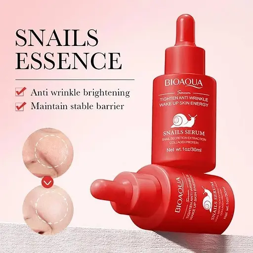 Сироватка для обличчя проти зморшок Bioaqua Tighten Anti-Wrinkle Wake Up Skin Energy Snail Serum 30 мл - фото 3
