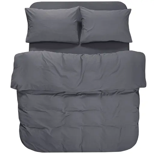 Постільна білизна Lotus Home Washed cotton Kansas антрацит євро (svt-2000022350013)