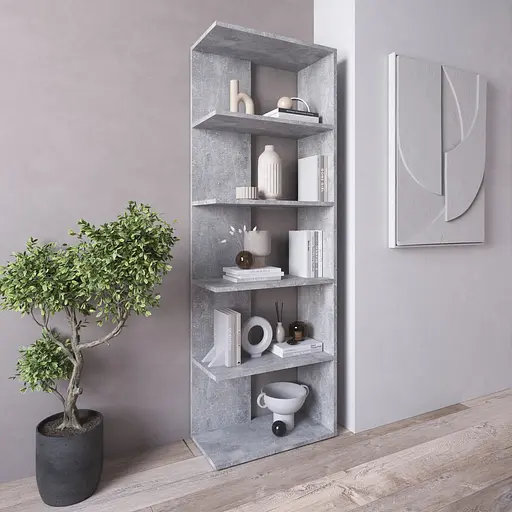 Книжная полка стеллаж Vays D-6 из 5 открытых секций ЛДСП 60x30x178 см для дома офиса гостиной - фото 4