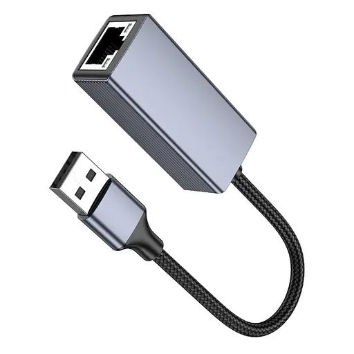 Интернет-адаптер Hoco UA37 1000 Мбит/с USB to RJ45 сетевая карта внешняя - фото 4