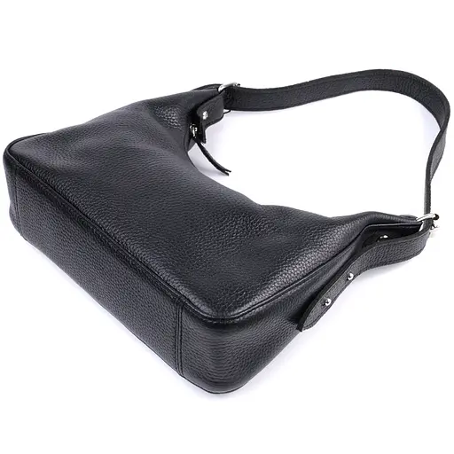 Сумка багет Shvigel с регулируемым ремнем из зернистой натуральной кожи 26х13х6.5 см sum0027030 - фото 5