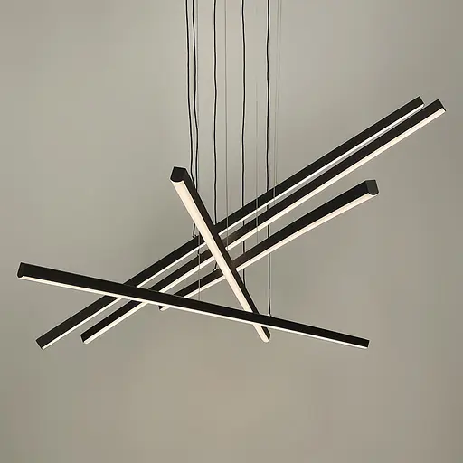 Чорна каскадна Led люстра Ø 101 см | Арт. A 55069-1000 BK | Line F - фото 5