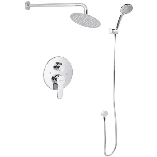 Душова система прихованого монтажу Zerix LR2403-2 LL1210, Хром - фото 1