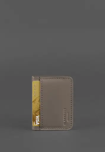 Кожаная обложка для ID-паспорта и водительского заседания 4.1 темно-бежевая с гербом - фото 5