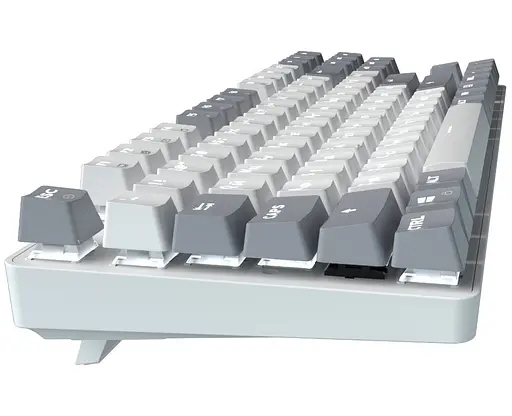 Клавіатура ігрова механічна GamePro MK-110-W USB Hot-Swap Outemu Red Switch White-Gray - фото 4