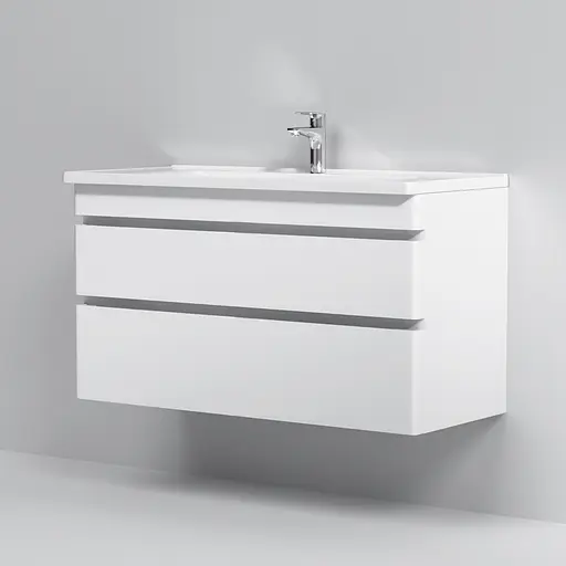 Тумба з умивальником AM.PM Hit підвісна 100 см білий M93A-FHX01002-WC01002WG38 Білий - фото 8