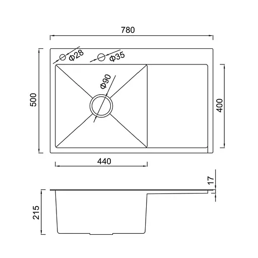 Кухонная мойка Gappo GS 7850-6L - фото 9