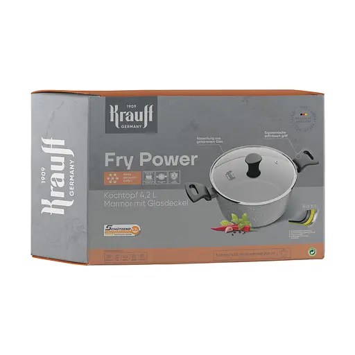 Кастрюля Krauff Fry Power со стеклянной крышкой 4.2 л (25-45-250) - фото 2