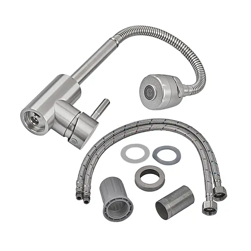 Змішувач для кухні Armata SUS-011 із силіконовим виливом CH6482 Нержавіюча сталь - фото 3