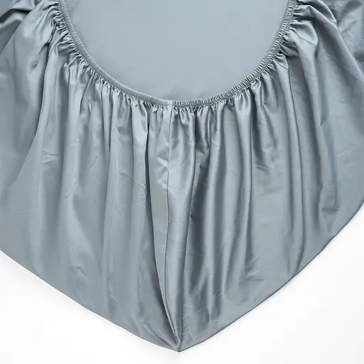 Простирадло на резинці МВМ My Home Місячне сяйво 160x200 см хмарно-сіре (BL-FS-18 CLOUDY GRAY) - фото 2