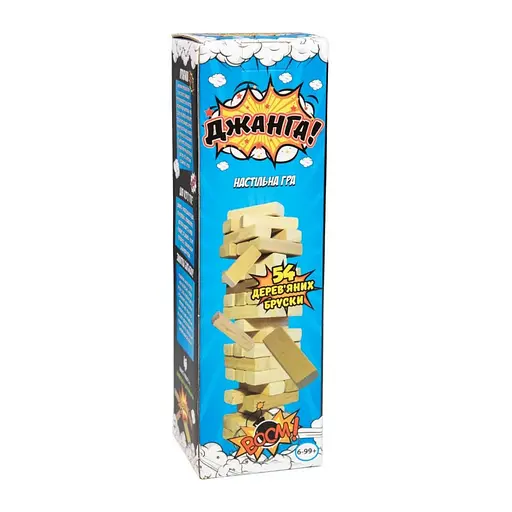 Развлекательная игра "Джанга" 30770, 54 бруска, деревянная, на украинском языке - фото 2