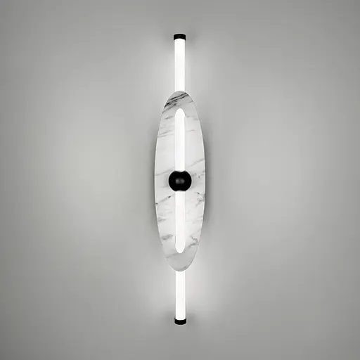 Світлодіодне бра у білому корпусі з імітацією мармуру 60 см Арт. W 60/1 B Line F - фото 2