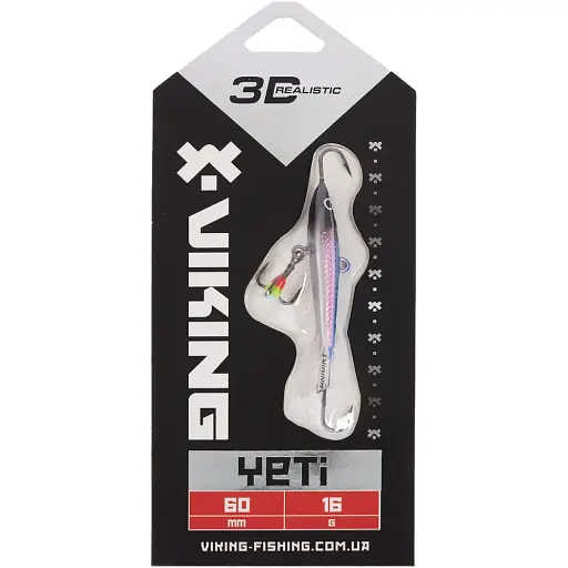 Балансир Viking Fishing Yeti Ice Jig 60mm 16.0g #1 Blue Glam - фото 2