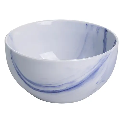 Столовый набор посуды тарелок и чашек 16 предметов на 4 персоны Marble Clara фарфоровый, обеденный столовый сервиз тарелок Синий Yiwu MD-16-3B - фото 4