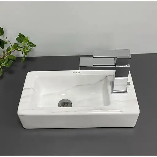 Умивальник VBI Komo L calcatta накладний підвісний VBI-015620, Мармур - фото 1