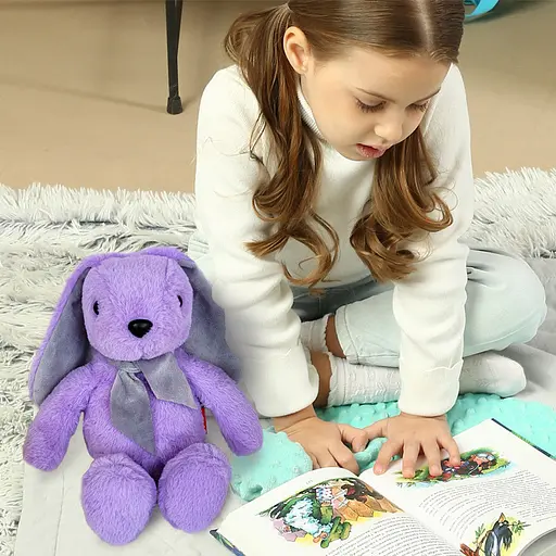 Іграшка м'яконабивна Зайченя МС 080501-10 фіолетове 33 см - фото 3