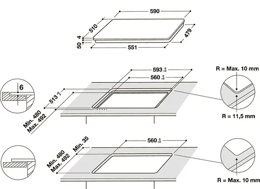 Варильна поверхня Whirlpool WS Q2160 NE (індукція) - фото 7