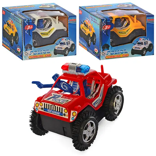 Машина, 11 см, Полиция, переворачивающаяся, на батарейках (В ассортименте) - фото 2